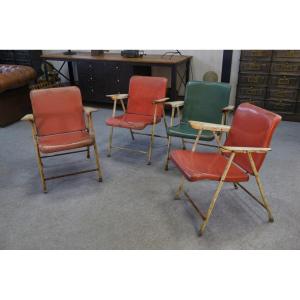 Folding Chairs By Russel Wright For Samsonite Chairs 1960s