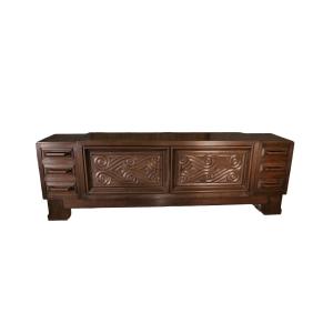 Large Solid Oak Sideboard By André Le Picard 1950