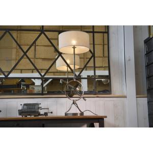 Neoclassical Astrolabe Lamp By Jean-pierre Ryckaert 1960s