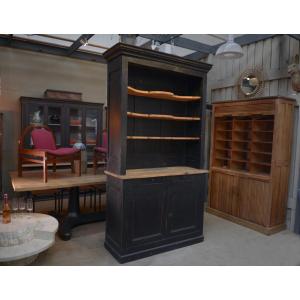 2-part Sideboard In Fir, Late 19th Century