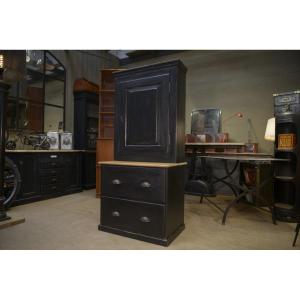 Small 2-drawer Fir Cabinet, 1960s