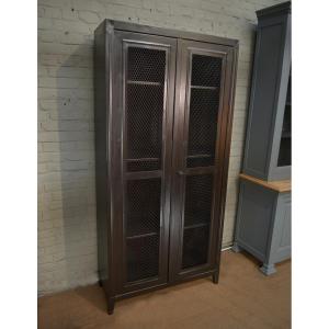 Tolix 2-door Metal Wire Mesh Cabinet 