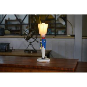 Empire Soldier Lamp By Suzanne Bonnichon For Jacques Adnet 1960's
