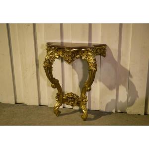 19th Century Giltwood And Marble Console Table