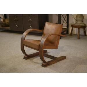 Armchair By Adrien Audoux And Frida Minet For Vibo Vesoul, 1950s