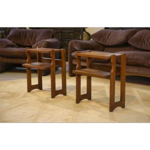 Pair Of Bedside Tables By Guillerme Et Chambron For 