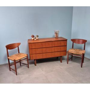 Dutch Teak Chest Of Drawers.