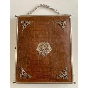 Art Nouveau Barber Triptych Mirror - Le Solide Gb Paris - 30 X 76 Cm