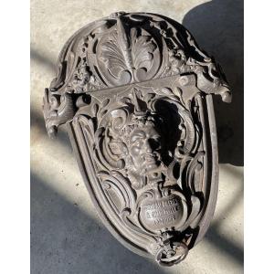 19th Century Cast Iron Charcoal Burner With Faun Head 