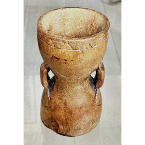 Carved Wooden Mountain Chalice 