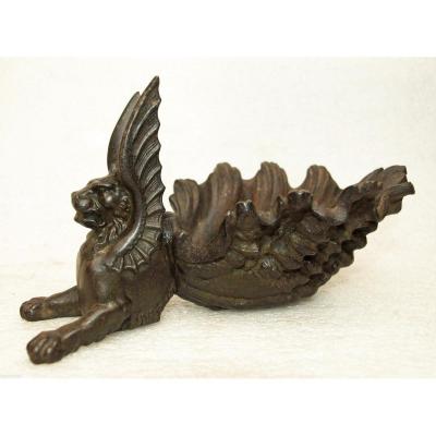 Pipe Door Cast Iron 19th Patina Chimera