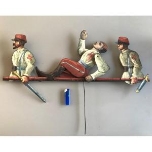 Soldiers From 1870 In Animated Painted Sheet Metal