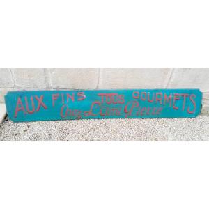 Painted Sign On Wood