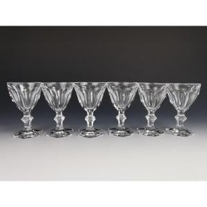 Baccarat - Harcourt 1841 - 6 Crystal Wine Glasses Size M (12.4cm) - New 