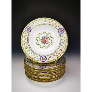 Haviland - Louveciennes - 8 Deep Plates With Wings ø 20cm