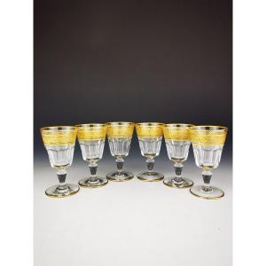 Baccarat - Eldorado - 6 White Wine Glasses (12.2 Cm) - New Condition (12 Available)