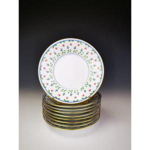 Limoges Céralene Sèvres "lafayette" - 3 Bread Plates - ø 17 Cm (raynaud)