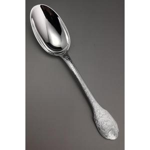 Puiforcat "soubise" - 6 Table Spoons - Minerva Silver