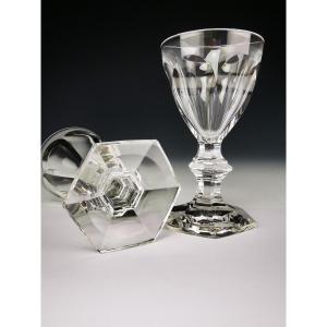 Baccarat - Harcourt 1841 - Pair Of Digestif Glasses 11.3 Cm - Crystal - Perfect Condition (6 Available)