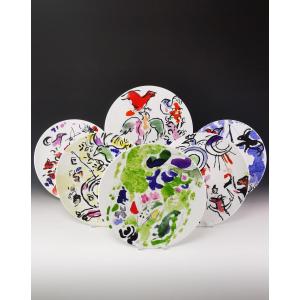 Marc Chagal Pour Bernardaud - Les Vitraux d'Hadassah 1962 - 1 Dinner Plate