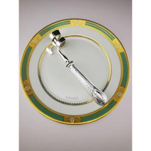 Odiot - "louveciennes" - 1 Leg Of Lamb Handle - Minerva Silver - De Foy Family