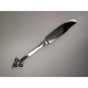 Christofle & Cardeilhac "renaissance" - Spreader Knife - 925 Silver