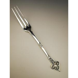 Christofle & Cardeilhac "renaissance" - Dessert Fork - 925 Silver
