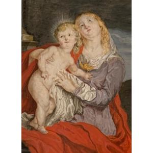 Virgin And Child, Very Large Miniature