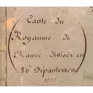 Map Of France, Drawing 1823