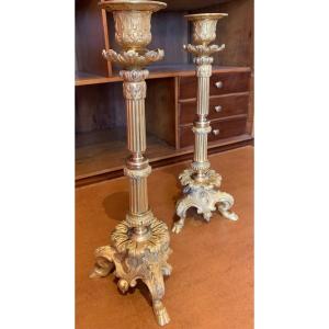 Pair Of Charles X Period Candlesticks