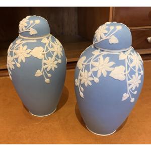Pair Of Covered Pots Circa 1900