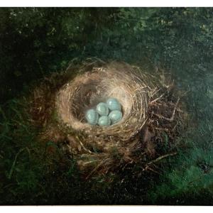 The Nest By: Auguste Glaize, 19th Century 