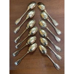 12 Vermeil Moka Spoons