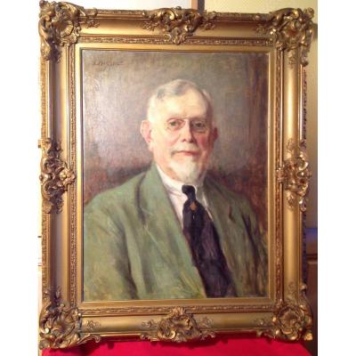 Portrait Of A Man By Louis Buisseret 1920