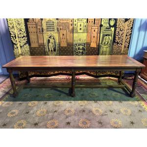 Louis XIII Style Oak Farmhouse Table
