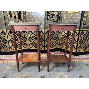 Pair Of Louis XVI Style Bedside Tables