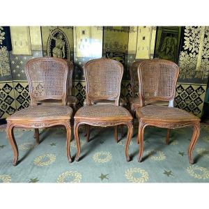 Suite Of 6 Louis XV Style Cane Chairs