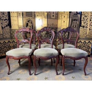 Suite Of 6 Louis Philippe Mahogany Chairs