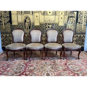 Suite Of 4 Louis Philippe Mahogany Chairs