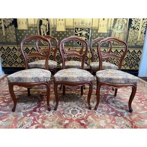 Suite Of 6 Louis Philippe Mahogany Chairs