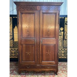Armoire De Mariage époque Louis XV En Marqueterie