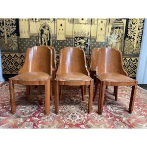 Suite De 6 Chaises Gondoles Art Déco 