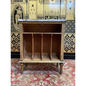 Center Unit With Louis XVI Partitions In Golden Wood