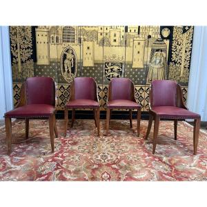 Suite Of 4 Gondola Chairs Art Deco Period