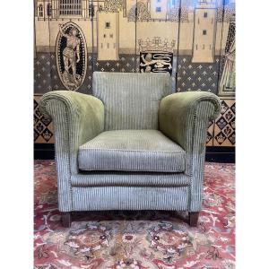 Club Armchair Art Deco Period Corduroy