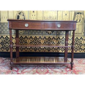 Console - Loose Mahogany Louis XVI Style - Napoleon III