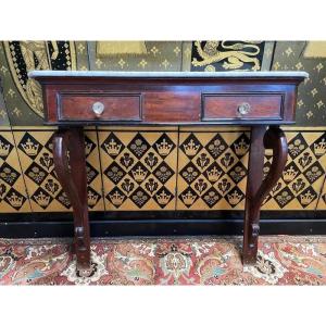 Napoleon III Period Console In Mahogany 
