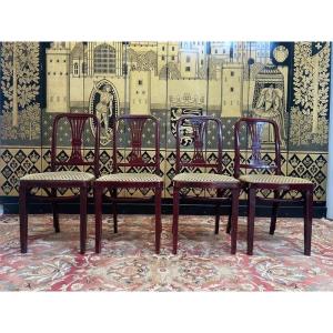 Set Of 4 Thonet Bistro Chairs Number 78