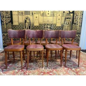 Set Of 9 Baumann Bistro Chairs