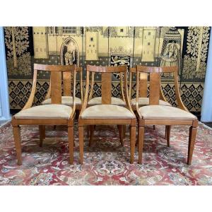 Set Of 6 Empire Style Gondola Chairs 